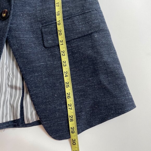 Veronica Beard Martel Dickey Jacket Herringbone Wool Blazer Navy Size 6 NEW NWT - Picture 10 of 11